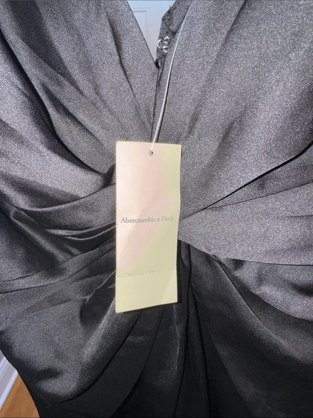 Abercrombie & Fitch Black Twist-Front Maxi Dress